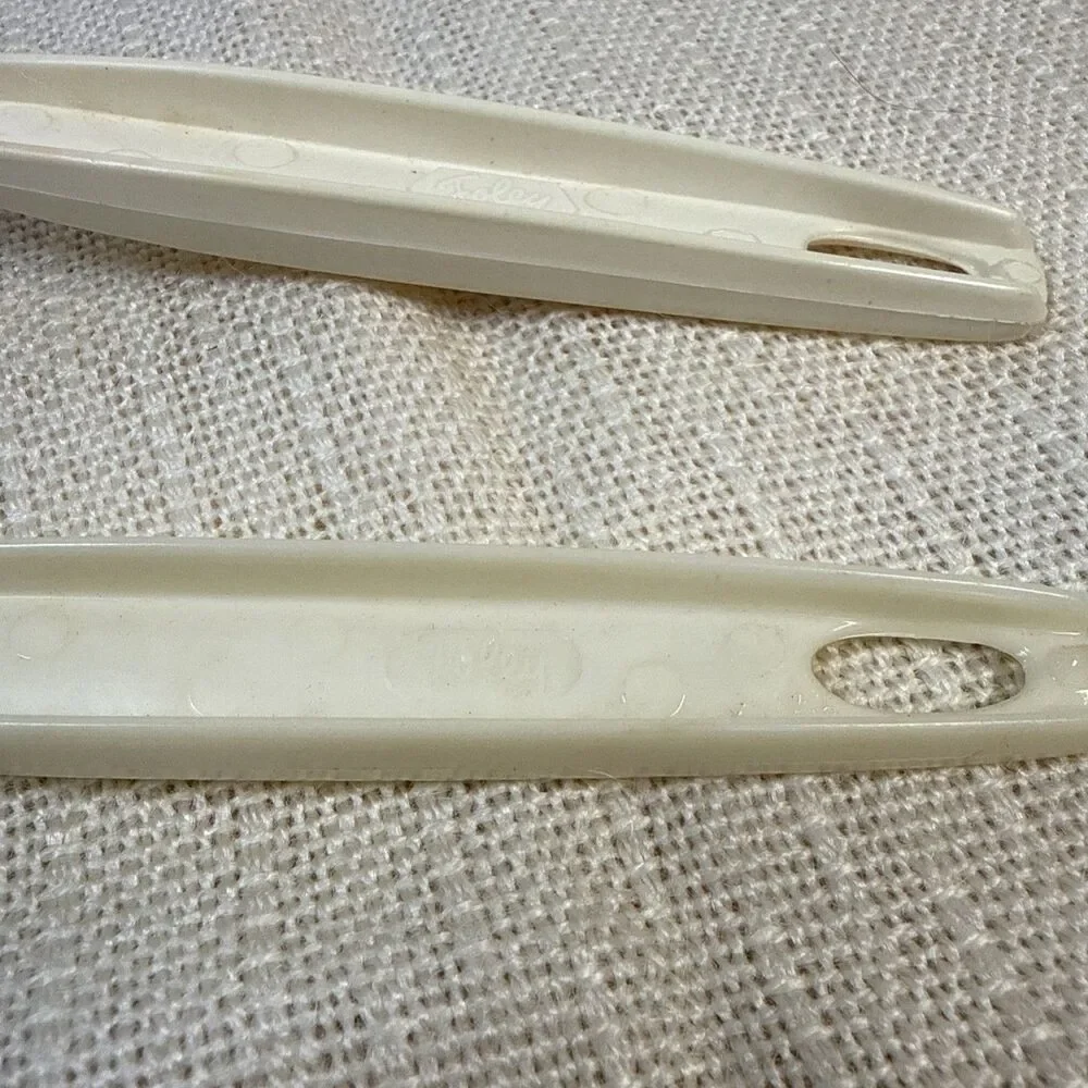 Vintage Foley Nylon Meat Fork And Soup Ladle Cream Beige Plastic Utensils